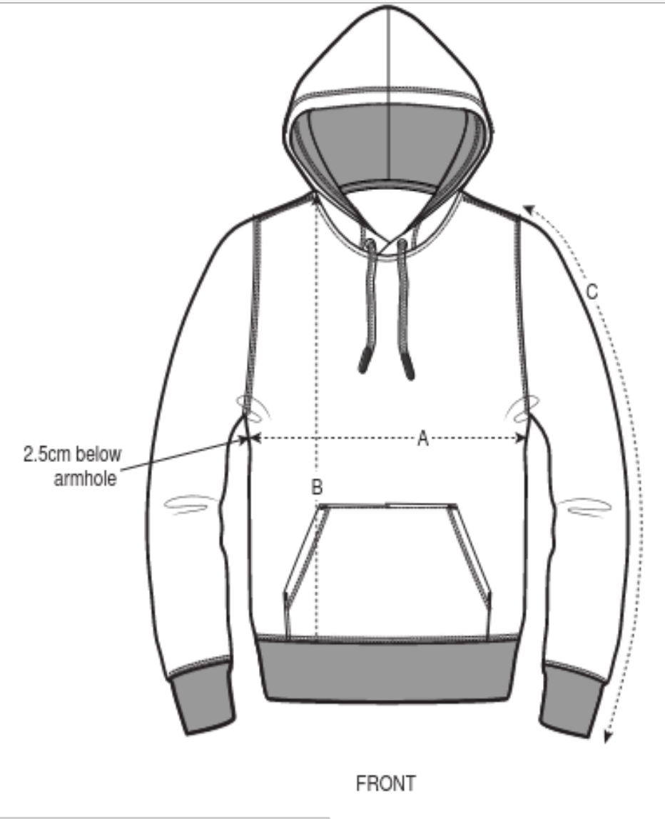 Le guide des tailles ne s'affiche pas ? Passez au foyer pour essayer le pull !